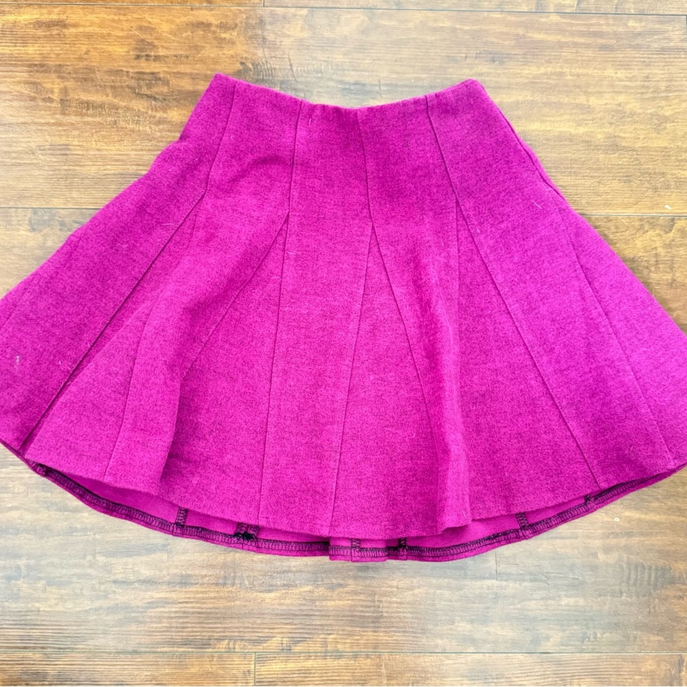 Elegant High-Waisted Purple Women's mini Skirt with built in shorts